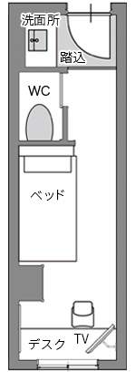 ツインAタイプの間取り図