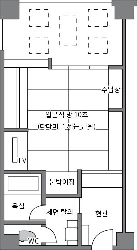 쓰키(달) 동A 타입　스탠더드 일본식 방 배치도